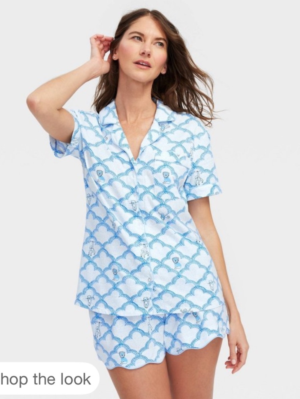 🐇🎯🩷Roller Rabbit x Target Women’s Geo Trellis Short Sleeve & Shorts PJ Set - XL